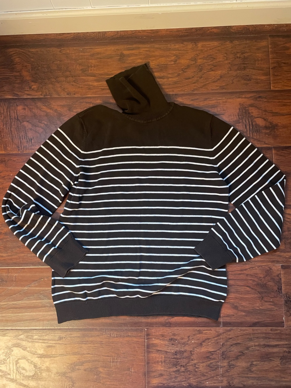 Lauren Ralph Lauren Brown and White Turle Neck Sweater - 100% Cotton